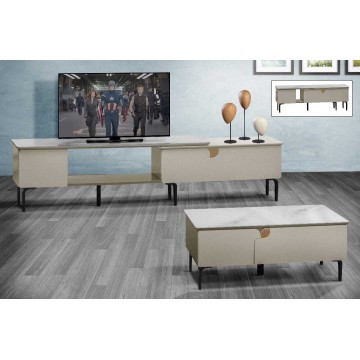 TV Console TVC1650 (Tempered Glass Top)